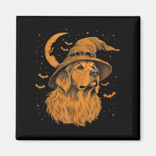 Golden Retriever Halloween Lustiger Hund Mama Zaub Magnet