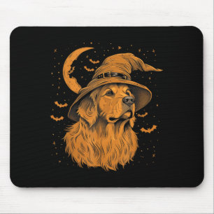 Golden Retriever Halloween Lustiger Hund Mama Zaub Mousepad