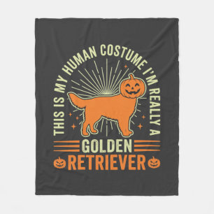 Golden Retriever Halloween-Menschenkostüm Vintage Fleecedecke