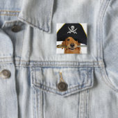Golden Retriever Halloween Pirate Button (Beispiel)