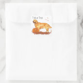 Golden Retriever Halloween Quadratischer Aufkleber (Tasche)