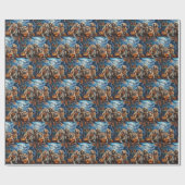 Golden Retriever Halloween Spooky Geschenkpapier (Flach)