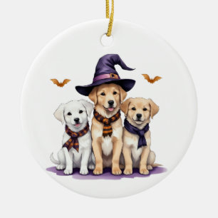 Golden Retriever Halloween Spooky Hund Halloween Keramik Ornament
