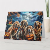 Golden Retriever Halloween Spooky Karte (Vorderseite)