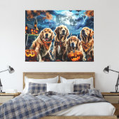 Golden Retriever Halloween Spooky Leinwanddruck (Insitu (Schlafzimmer))