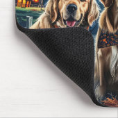 Golden Retriever Halloween Spooky Mousepad (Ecke)