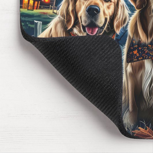 Golden Retriever Halloween Spooky Mousepad (Ecke)