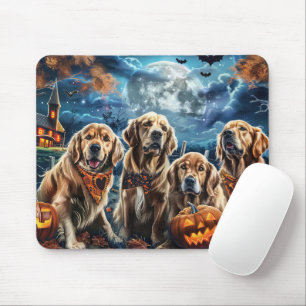 Golden Retriever Halloween Spooky Mousepad