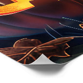 Golden Retriever Halloween Spooky Poster (Ecke)