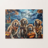 Golden Retriever Halloween Spooky Puzzle (Horizontal)