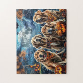 Golden Retriever Halloween Spooky Puzzle (Vertikal)