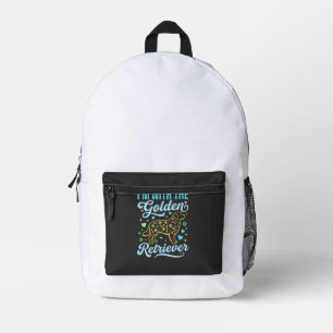Golden Retriever Halloween-Totenkopf-Muster Hunde Bedruckter Rucksack