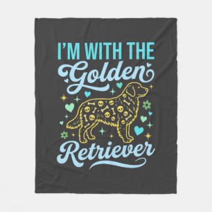 Golden Retriever Halloween-Totenkopf-Muster Hunde Fleecedecke