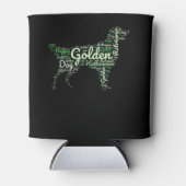 Golden Retriever Halloween Typografie Dosenkühler (Vorderseite)