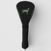 Golden Retriever Halloween Typography Golf Headcover (Vorderseite)