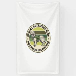 Golden Retriever Halloween Vintage Kostüm Abzeiche Banner