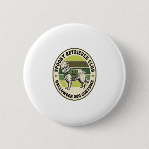 Golden Retriever Halloween Vintage Kostüm Abzeiche Button