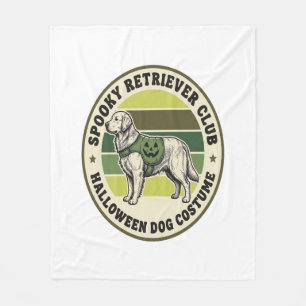 Golden Retriever Halloween Vintage Kostüm Abzeiche Fleecedecke