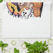 Golden Retriever Halloween Witch Dog Classic T-Shi Geschirrtuch (Gefaltet)