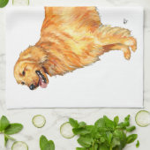 Golden Retriever Handtuch (Gefaltet)