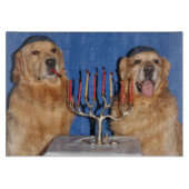 Golden Retriever Hanukkah Menorah Lighting Schneidebrett (Vorderseite)