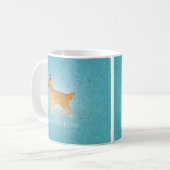 Golden Retriever Happy Birthday Design Kaffeetasse (Vorderseite Links)