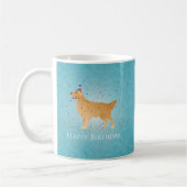 Golden Retriever Happy Birthday Design Kaffeetasse (Links)