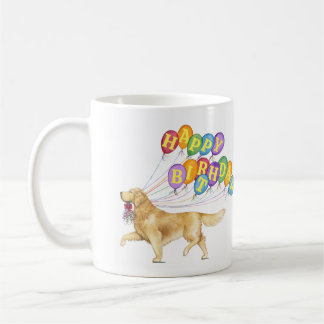 Golden Retriever Happy Birthday Kaffeetasse