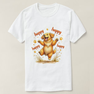 Golden Retriever "Happy Golden Retriever" T-Shirt