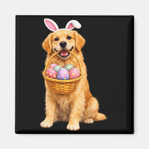 Golden Retriever Hasenohren Eier Süße Ostern Hunde Magnet