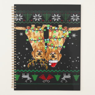 Golden Retriever Hässlicher Weihnachtshund Lustige Planer