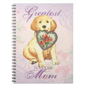 Golden Retriever Herz Mama Notizblock