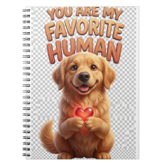 Golden Retriever Herz Notizbuch Notizblock