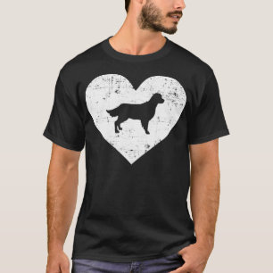 Golden Retriever Herz Silhouette Valentinstag T-Shirt