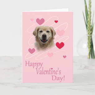 Golden Retriever Herzens Valentinstag Gruß Feiertagskarte
