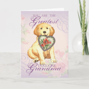 Golden Retriever Herzgrandma Karte