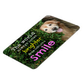 Golden Retriever hinter einem Lächeln Magnet (Linke Seite)