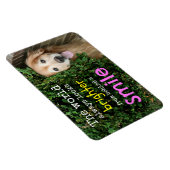 Golden Retriever hinter einem Lächeln Magnet (Rechte Seite)