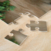 Golden Retriever hinter einem Lächeln Puzzle (Seite)