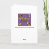 Golden Retriever Hippie Birthday Karte (Rückseite)