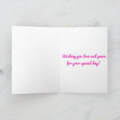 Golden Retriever Hippie Birthday Karte (Innenseite)