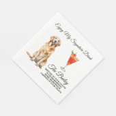Golden Retriever Hochzeit Signature Drink Napkins Serviette (Ecke)