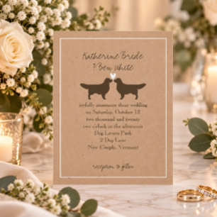Golden Retriever Hochzeitseinladung Einladung