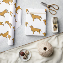Golden Retriever Hochzeitspapier Geschenkpapier