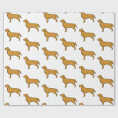 Golden Retriever Hochzeitspapier Geschenkpapier (Flach)