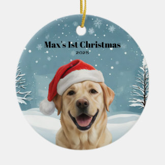 Golden Retriever Holiday 1 Keramik Ornament
