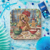Golden Retriever Holiday Baking: Feierliche Weihna Pappteller (Party)
