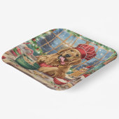 Golden Retriever Holiday Baking: Feierliche Weihna Pappteller (Gewinkelt)