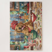 Golden Retriever Holiday Baking: Feierliche Weihna Puzzle (Vertikal)
