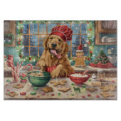 Golden Retriever Holiday Baking: Feierliche Weihna Schneidebrett (Vorderseite)